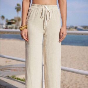 SHIEN frenchy knot waist palazzo pants